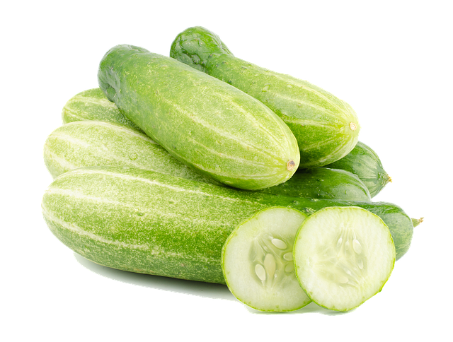cucumber, green, food